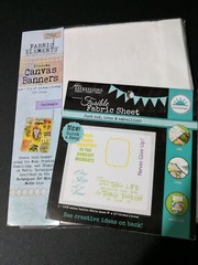 Presewn Canvas Banner with fusible fabric sheet craft hobbies