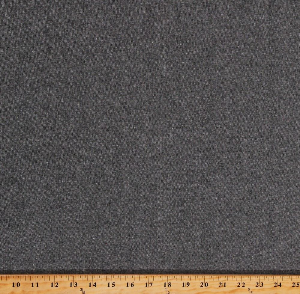 Essex Yarn Dyed Charcoal Gray 43″ Wide Linen/Cotton Fabric by the Yard (D255.29)