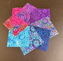 Dancing Dahlis cotton charm pack 96 pcs – 8 designs