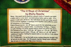 2-60 INCH WIDE 12 DAYS OF CHRISTMAS TREE SKIRT- 100% COTTON FABRIC