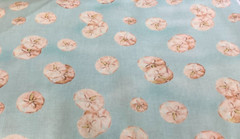 CLOTHWORKS – BY THE SEASHORE #Y2963-132-SAND DOLLARS-LIGHT AQUA- BY THE YARD