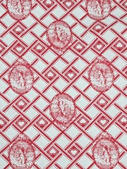 General Fabrics Hearts Checked Cherub Cotton Fabric 3 Yards Victorian