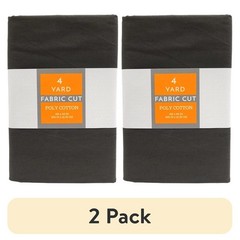 Precut Poly Cotton Fabric Dark Gray Durable Breathable Wrinkle Resistant Crafts