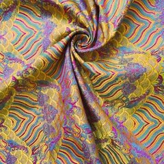 Viscose China Brocade Fabric 29″ Wide By Yards Retro Weave Patterned Material