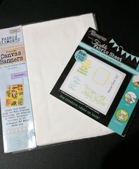 Presewn Canvas Banner with fusible fabric sheet craft hobbies