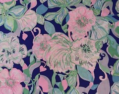 Lilly Pulitzer Cotton Poplin Fabric Multi Beak Calm Carry On 36″ x 57″