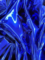 Royal Blue 54″ Wide Upholstery Chrome Mirror Reflective Vinyl Fabric By The Yard