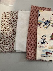 Fabric 100% cotton (4) 1/2 Yard Pieces total 2 yards quilt shop quality