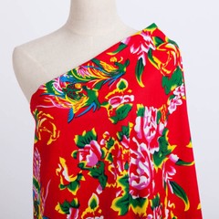 Floral Fabric Peony Pattern Flower Sewing Clothing DIY Crafts By The Metre