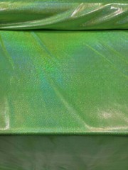 Neon Green Sparkly Iridescent Hologram Glossy Stretch Fabric – Sold by the Yard