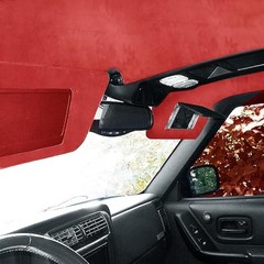 Suede Headliner Fabric with Foam Backing Material – Red 96*60 Inch