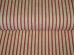 Diamond Textiles Red Stripe Woven Cotton Homespun Sewing Fabric