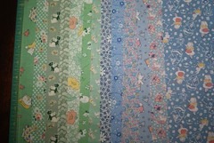 Vintage 42~ 10×10″ Charm Squares 1930s Reproduction Fabric Prints Aunt Grace ++