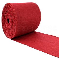 Cleverdelights 12 Premium Red Burlap Roll – 50 Yards – No-Fray Finished Edges –