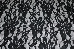 100% Cotton Lace woven fabric 58″ Wide beautiful lace natural fiber soft Black