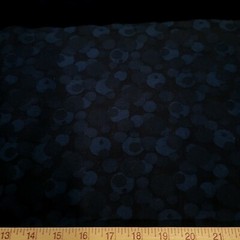 Navy Blue, Darkest Teal, Dots & Circles Jacquard – Synthetic, Designer Overstock