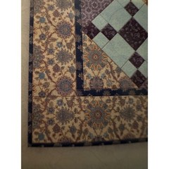 Quilt Finishing Fabric Lot 2 Block of the Month Setting Kits Floral Paisley Blue