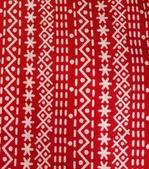 1 Yard Red & White 100% Cotton