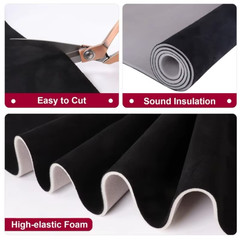 200X150Cm Suede Roof Lining Headliner Fabric Foam Material for Car Interior