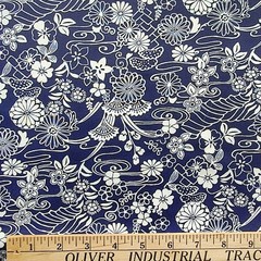 Timeless Treasure Fabric Lotus Baby Blue Cotton Quilt New Bty