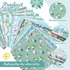 100 Pcs 10 x 10 Inches Cotton Fabric Squares Patchwork Precut Quilting Fabric