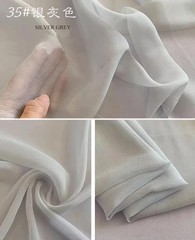 55” Wide By Yard Solid Colors Mulberry Silk Georgette Chiffon Sheer Fabrics