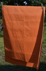 2.125 yards ORANGE Essex Yarn dyed Ibiza Flame woven outdoor fabric 54″ wide