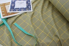 Lanificio di Tollegno vintage checked 100% virgin wool 260Gr/Ml suiting fabric