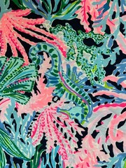 Lilly Pulitzer Pima Cotton Hide Tide Bringing Mermaid Back 1 yd (36¨x 60¨) DFCT
