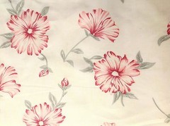 100% Linen Fabric Gorgeous Quality Floral Print with Off White Ground By Yard