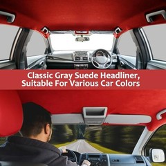 Suede Headliner Fabric with Foam Backing Material – Red 96*60 Inch