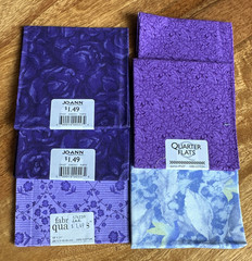 Jo-Ann Quarter Flats Purple Cotton Fat Quarter 18″ x 22″ Quilting Fabric QF557