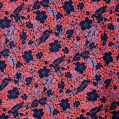 Lilly Pulitzer Cotton Poplin Fabric Ruby Red Heron My Own 36″ x 57″