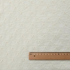 60s Cotton Embroidered Eyelet Lace Fabric 135-145cm Dress Shirt Kids Craft