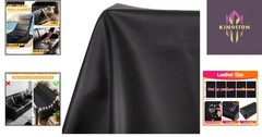 Black Grain Marine Vinyl Upholstery Faux Leather 54″x36″ – Waterproof