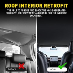 Flat Knit Headliner Flame Retardant Fabric Replace Car Roof Medium Black 60″×60”