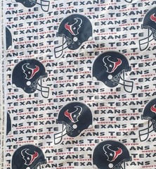 1/2 yard HOUSTON TEXANS Fabric Cotton Material 18″ x 57″ NFL FOOTBALL NEW