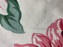 Markwood Fabrics VAT Dyed Bold Pink Magnolia Flowers Blooms 4 Yards 1950s 1960s