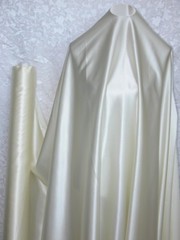 New 100% Pure Silk Satin Charmeuse Fabric Solid Ivory Per Yard