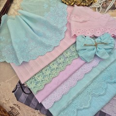 Fabrics for dolls and teddy. Hand-dyed fabrics for doll clothes. Textured cotton