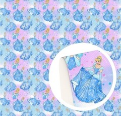 Cinderella FAUX LEATHER SHEET 8 X 12″ princess cartoon 1219249 SMOOTH TEXTURE