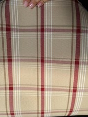 Beige Tan GTI Plaid Car Upholstery Fabric – VW Golf MK7- 3mm Foam – 59″ – 150cm