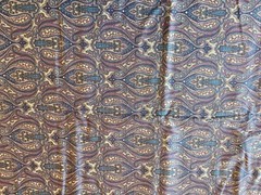 RJR FABRICS~Colonial Shades~PAISLEY~Jinny Beyer~SINGLE CUT 5 YDS~Mauve Navy Tan~