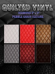 Quilted Vinyl Pebble Grain Texture Diamond 2″ x 3″ With 3/8″ Foam Backing