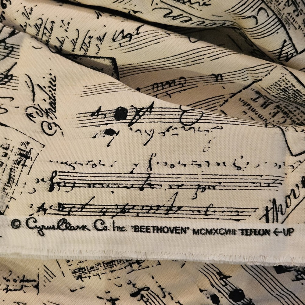 Pier One Fabric Beethoven Musical Cotton 3 Yds 30″ – 54″ wide