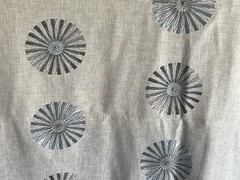 Essante Kobe 5 Yards Embroidered Curtain, Home Decor Circles Pattern Fabric
