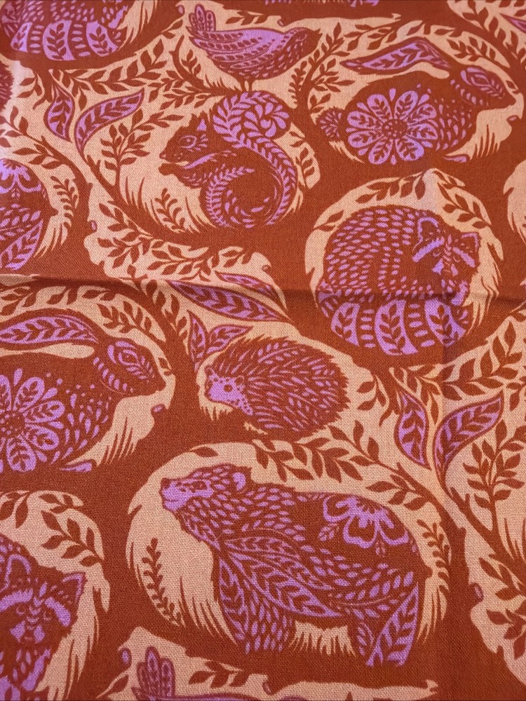 Tula Pink Slow & Steady Track Flag Orange Crush Fat Quarter 18″ x 22″
