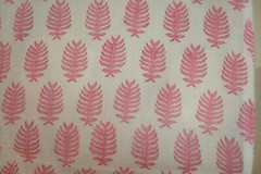 1 of 10 yds Indian Hand Block Print Fabric Cotton Pink Quilt Craft 44″ x 36″ BTY