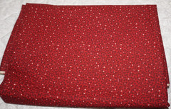 2yds x 42″, Unbranded, “Red W/ Gold Colored Dots”, Cotton Sewing/Quilting Fabric
