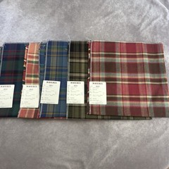 VTG Waverly Cabin Plaid Fabric Sample Lot 5 Brushed Cotton 26″ Squares Rustic